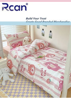 Buy 3 Piece School Season Duvet Cover Set College Style Cartoon Print  High Cotton Kids Bedding Quilt Cover Sheet Pillow Covers for Dormitory Single Bed Children's Bed for Boys Girls 150x200cm/ 59x78.7In in Saudi Arabia