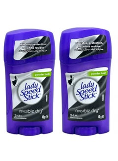 Buy Lady Speed Stick Pack Of 2 Invisible Dry Power Powder Fresh 40g in Saudi Arabia