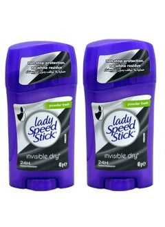 Buy Lady Speed Stick Pack Of 2 Invisible Dry Power Powder Fresh 40g in Saudi Arabia