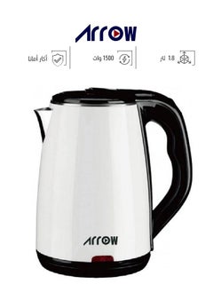 Buy Electric Kettle - 1.8 Liters - 1500 Watts - Heat Resistant Plastic - White - RO-18LKT in Saudi Arabia