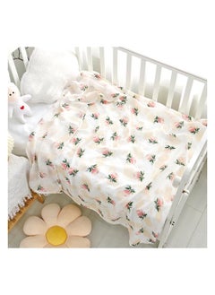 اشتري 100% Cotton Two Layers Muslin Gauze Baby Security Blanket Plush-Hug Quilt في الامارات