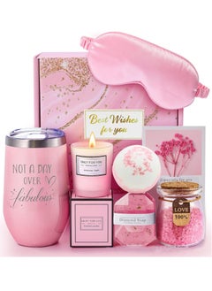 اشتري Birthday Gifts for Women Friendship, Gifts for Sister, Happy Birthday Gifts Basket for Women, Pink Gift Set Box for Best Female Friends Women Sister Mom Wife Her Girlfriend Coworker Bestie Bff في الامارات