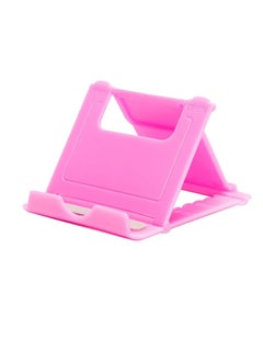 اشتري Cell Phone Stand, Portable And Foldable Desk Phone Holder, Adjustable Angle Smartphone Support Tablet Stand, Compact And Durable Universal Desk Stand For All Mobile Smart Phone, (Pink) في الامارات