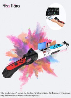 Buy Game Gun Grip Cover for Nintendo Switch and Switch OLED Joy Con Controller with Game Card Storage Function in UAE