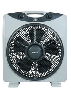 Buy 13 Inch Box Fan Pure Copper Motor 3 Speed Quiet High Airflow 90 Degree Oscillation Timer 60W Easy Carry Handle in UAE