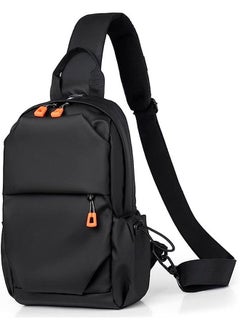 اشتري Crossbody Backpack, Lightweight Shoulder Bag for Men Women, Adjustable Strap Backpack Chest Bag, With USB Charger Port, Scratch-Resistant, Waterproof, For Outdoor Hiking, Traveling, Cycling في السعودية