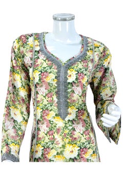 Buy Jacquard Embroidered Lace Knit Kaftan in Saudi Arabia