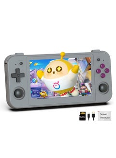 Buy RG505 Retro Game Handheld Game Console with 128GB TF-card Built-in 3000+ Games, 4.95-inch OLED Touch Screen with Android 12 System, Unisoc Tiger T618 and Compatible with Google Play Store (Grey) in Saudi Arabia