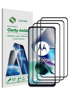 Buy 3 Pack For Moto G23 Screen Protector Tempered Glass Full Glue Back in UAE