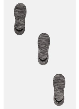 Buy Men 3 Pairs Foot Socks, Grey in UAE