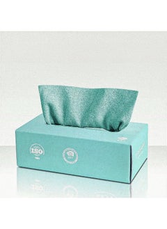 Buy Disposable Microfiber Cleaning Towels - Box 20 Pcs (Green) in UAE