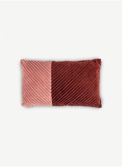 Buy Avaya Velvet Stripes Patchwork Cushion in UAE