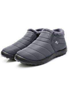 Buy Women Ankle Boots Slip On Flat Casual Footwear Grey in UAE