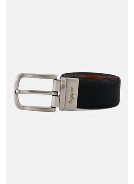 Buy Men Leather Belts, Black/Tan in Saudi Arabia