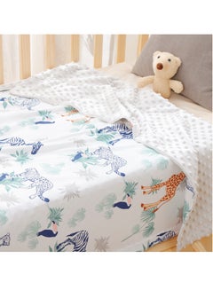 اشتري Baby Blanket Soothes Prairie Pattern Doudou Blanket Newborn Holds Baby Cover Blanket Nap Air Conditioning Blanket Stroller Windproof Blanket 90x100cm في السعودية