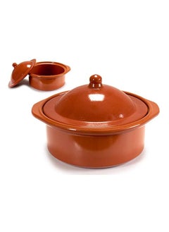 اشتري Brown Terracotta Cooking Pot 2.5 Liter, Sapin في الامارات