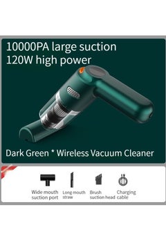 Buy M MIAOYAN car vacuum cleaner with suction and use, dual-use, strong suction, long-lasting battery life, green in Saudi Arabia