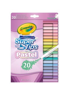 Buy 20 Pastel Washable Supertip Markers in Egypt