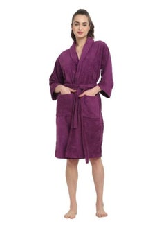 Buy Purple Colour Dressing Gown  Bathrobe XXXXL Size Nightwear in UAE