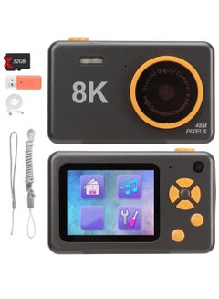 Buy Digital Camera For Kids Girls Boys Teens 48MP Kids Camera With 32GB SD Card Full HD 1080P Cameras Rechargeable Mini Camera Educational Toys Camera Kids Toys 2.4" HD Screen Kids Video Camera Grey in UAE