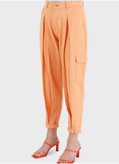 Buy Pleat Detail High Waist Pants in UAE