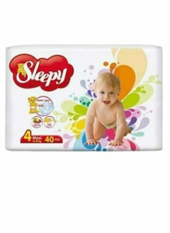 Buy Sleepy Baby diapers imported from Turkey, size 4, shorts, 40 pieces, suitable for sensitive skin, provide comfort for your child thanks to their distinctive design that allows your child to move and play freely, equipped with an absorption feature of up to 14 hours in Egypt