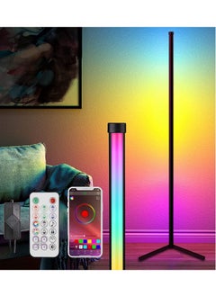 Buy Corner Floor Lamp, 59" Dimmable Standing Floor Light,Minimalist RGB Color Changing Led Corner Light with Music Mode,Corner Lamp with APP and Remote Control, for Living Room/Bedroom/Home Decor in UAE