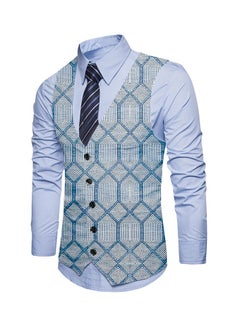 اشتري New Fashionable Personalized Printed Men's Suit Vest في السعودية