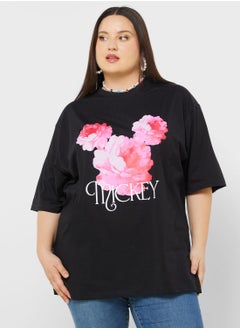 Buy Mickey Plus Size Oversize Graphic T-Shirt in UAE