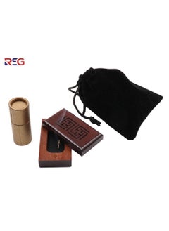 Buy RSG - Wooden Oud Incense Burner Mini Set with Canvas Pocket-A58 in UAE