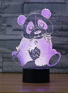 اشتري 3D Optical Illusion Multicolor Night Light  16 Colors&Remote Control Optical LED Multicolor Night Light Desk LED Touch Table Nightstand Ligh   Color  Panda في الامارات