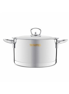 اشتري Younesteel Classic Stainless Steel Cooking Pot 24 Cm - Silver في مصر