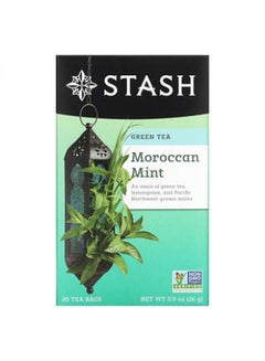 Buy Stash Tea, Green Tea, Moroccan Mint, 20 Tea Bags, 0.9 oz (26 g) in UAE