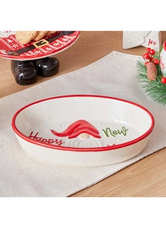 Buy Blovec Christmas Ceramic Platter 29 x 5 x 18 cm in UAE