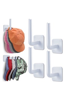 Buy 12 Pcs Hat Rack for Wall Hat Organizer, Multi-Function Hat Storage Organizer Hanger, Hat Rack for Baseball Caps for Closet Door Bedroom Bathroom Laundry(White) in UAE
