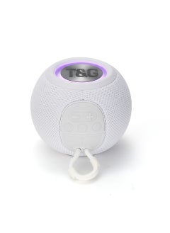 اشتري Foreign trade  TG337 Bluetooth audio portable round small audio fabric led light wireless subwoofer speakerWhite White في الامارات