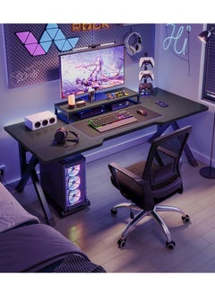 Buy K-Shaped Sturdy Computer Desk and Gaming Table Workstation Home Office Desk, Simple Game Table for Home 100X60X74 CM in UAE