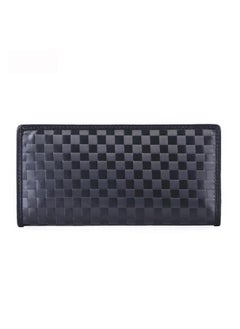 Buy Real Carbon Fiber Long Wallet Fashion Plaid Two-fold Clutch Men's New Multi-functional Mobile Phone Long Wallet in Saudi Arabia