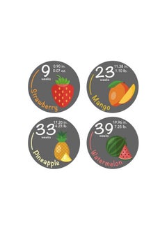 Buy Bump Stickers 40 Weekly Pregnancy Tracking Stickers Week 5 To 40 + 4 Bonus Stickers Pregnancy Photo Prop Fruit 3.93 Inch in UAE