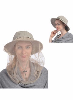 Buy Head Net Hat, 50+ UPF Protection Safari Hat with Removable Mesh Hidden Netting in Saudi Arabia