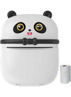 Buy Panda Shaped Bluetooth Thermal Printer With Paper Roll White/Black/Gold in UAE