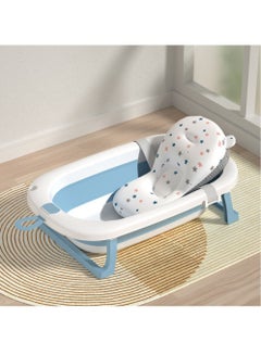 Buy Collapsible Baby Bathtub Portable Folding Washing Tub with Cushion for Toddler Infants Newborn 0-36 Month in UAE