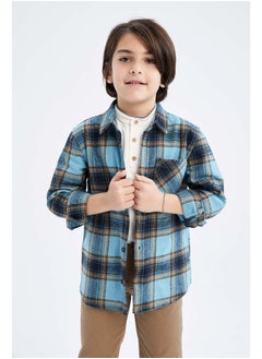 اشتري Boy Regular Fit Polo Neck Woven Long Sleeve Shirt في مصر