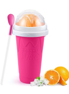 اشتري COOLBABY slushie Maker Cup, TIK TOK Magic Quick Frozen Smoothies Cup, Cooling Cup, Double Layer Squeeze Slushy Maker Cup, Cool Stuff Birthday Gifts for Kids (Pink) في الامارات