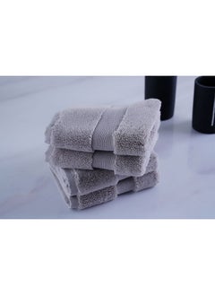 اشتري Tiffany Zero Twist S4 Fingertip Towel Silver Grey 30x30cm في الامارات