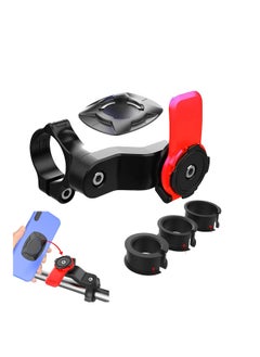 اشتري Bike Phone Holder, Universal Phone Mount for Bike, Motorcycle, Scooter and Stroller, Adapter Quick Release 360° Rotation Adjustable, Detachable Bicycle Phone Mount Compatible for 4.7-7.2 inch Phones في السعودية