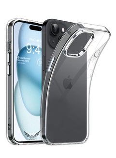 Buy iPhone 15 Case 6.1 Inch Crystal Clear Transparent Anti Yellowing Ultra Thin Soft Silicone Flexible TPU Scratch Resistant Shockproof Protective Cover for Apple iPhone 15 in UAE