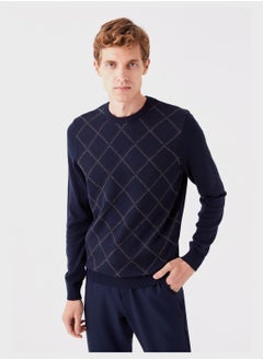 اشتري Checked Crew Neck Sweater في الامارات