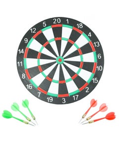 Buy Double Side Dartboard Family Game Set, Regulation Size High Quality Flocking Dart Board Of 15 Inch And 6 Steel Tip Darts, For Family And Friends, Enjoy Leisure Sport At Office Home Indoor Outdoor in Saudi Arabia