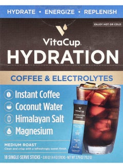 Buy Hydration Instant Coffee Medium Roast 18 Single-Serve Sticks 0.16 oz (4.4 g) Each in UAE